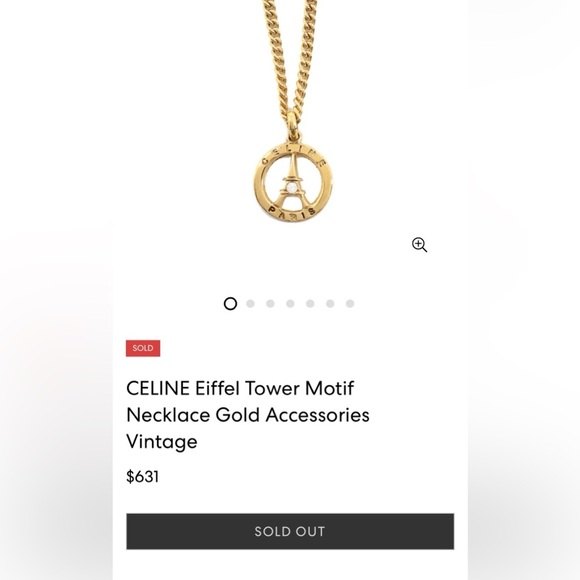 CELINE Eiffel Tower Pendant Necklace - Picture 8 of 8